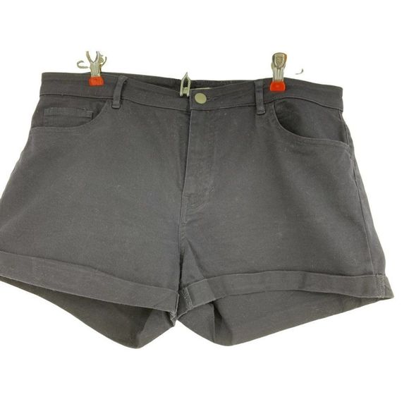 H&M Women’s Shorts Denim Size 14 1739 Stretch Navy Cuffed EUC Casual - Picture 6 of 6